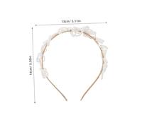 CALLARON Elegant Faux Pearl Bridal Headband with Rhinestones and Flower Beaded Detailing Comfortable Princess Hairpiece for Wedding Bride and Flower Girl Accessories