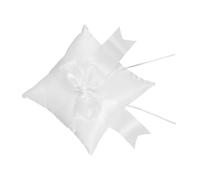 CALLARON Elegant White Bowknot Wedding Ring Pillow Holder Versatile Cushion for Beach Garden Indoor Ceremonies Durable Ring Holder for Unforgettable Moments