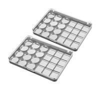CALLARON Empty Eyeshadow Palette 2pcs 24-compartment Magnetic Makeup Tray Diy Cosmetic Storage Case Suitable for Professional Makeup Artists and Travel Use