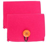 CALLARON Essential Oil Organizer Felt Travel Case Bag 2Pcs Portable Storage Pouch for 6 Bottles 5Ml/10Ml/15Ml for Aromatherapy On-The-Go
