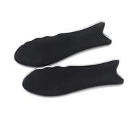 CALLARON Fish-Shaped Black Horn Scraping Board Gua Sha Tool for Full Body Massage Relief and Cellulite Scraping, Natural Ox Horn Body Massage Scraper for Wellness and Relaxation