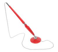 CALLARON Fixed Red Ballpoint Signature Pen for Business Hotel Reception Desk, Professional Desktop Counter Pen, Sturdy Table-mounted Writing Accessory