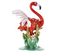 CALLARON Flamingo Jewelry Box Organizer Hinged Lid Decorative Trinket Storage for Rings and Necklaces Home Decor for Women
