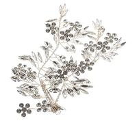 CALLARON Full Diamond Hairpin Rhinestone Flower Design Delicate Leaf Accents for Vintage Bride Headdress Sparkly Hair Clip for Wedding Hair Pins for Women