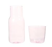 CALLARON Glass Kettle for Bedroom Jug Lid for Household Bedside Use Includes One Glass Carafe and Cup for Serving Water Juice at Home