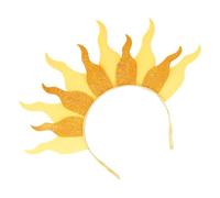 CALLARON Glitter Sunburst Headband with Metallic Sparkle, Non-woven Fabric Sunshine Crown for Bachelorette Party and Photo Booth, Reflects Sunlight with Dazzling Photo Effects
