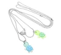 CALLARON Glow Dark Turtle Pendant Necklace Magnetic Heart Design Sturdy Resin Material for Couples and Special Occasions