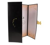 CALLARON Graduation Guest Signature Book 2024 Black Paper Three-fold Cards | Record Attendees and Well Wishes, Decorative Keepsake for Party Hosts and Graduates, Easy Display