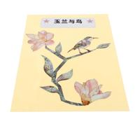 CALLARON Guitar Headstock Sticker Easy to Use Pvc Decal Magnolia Bird Motif Suitable for Acoustic and Electric Guitar Decoration