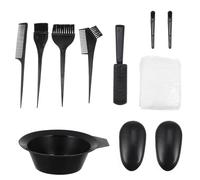 CALLARON Hair Dye Brush Kit with Bowl 11Pcs Set Hair Coloring Brushes for Salon Use PP Ear Covers and Clips