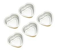 CALLARON Hair Removal Tool Melting Wax Bowl 5Pcs 7X6.6X2.9Cm Metal Heart Shape Thin Economic Application for Body Hair Removal