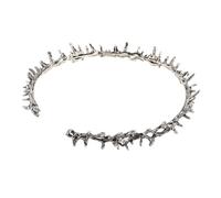 CALLARON Halloween Hair Accessories Hairbands Cosplay Hair Hoop Thorn Crown Headpiece Stirnband Kopfschmuck Witch Costume Jewelry Headband Party Headdress Crown Prop Metal Silver