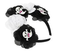 CALLARON Halloween Rose Bride Headband Lightweight Cosplay Headdress for Women and Reusable Gothic Floral Hair Hoop for Themed Parties and Makeup Comfortable Fit