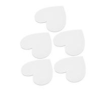 CALLARON Heart Shape Painting Canvas 5Pcs 20X20Cm Cotton Boards for Artists and Students Suitable for Acrylic and Oil Painting in Art Drafting