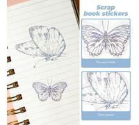 CALLARON Holographic Scrapbook Stickers DIY Craft Material Set with Delicate Butterfly Pattern, Decorative Journaling Stickers for Notebook and Creative Scrapbooking