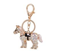 CALLARON Horse Shape Rhinestone Key Chain Horse Rhinestone Pendant Decorative Key Ring for Backpack Charms and Handbag