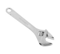 CALLARON Inch Adjustable Wrench Wide Jaw Tool Heavy Duty Carbon Steel | Industrial Use, Plumbing Tasks, Cabinet and Pipe Fittings, Silver Finish, Extra Wide Jaw, Angled Guide Slot