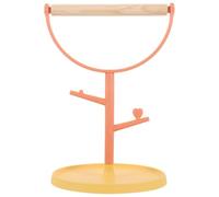 CALLARON Indoor Parrot Perch Stand with Base Stable Wooden and Plastic Bird Training Stand for Parrots and Birds Suitable for Desktop and Windowsill Use Wide Application
