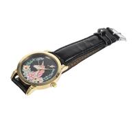 CALLARON Leather Strap Watch Unicorn Pattern Quartz Movement for Students and Casual Wear