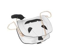 CALLARON Lightweight Cute Little Pumpkin Shoulder Bag for Women Spooky Halloween Crossbody Purse in White Playful Design for Trick-treating and Party Use Comfortable Portable PU Handbag