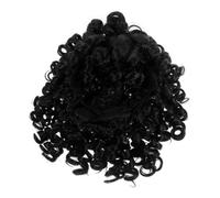 CALLARON Lightweight Short Curly Wig Women Men Fashionable Lace Wig Black for Cosplay Party