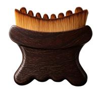 CALLARON Lymphatic Face Contour Massage Brush with Soft Nylon Bristles and Storage Case, Gentle on Skin, Reduces Puffiness, Improves Glow, Curved Design for Facial Sculpting and Absorption