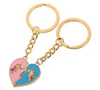 CALLARON Magnetic Rainbow Keychain of Couples Matching Keychains Heart Design Zinc Alloy Fashion Accessory