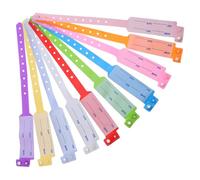 CALLARON Medical Identification Wristbands 100Pcs Disposable Plastic Patient Bracelets with Writable Surface for Hospital Settings Adults in Colour Variety for Men and Women