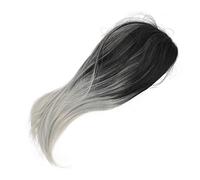 CALLARON Medium Straight Wig Short Hair Wig Natural Gradient for Shoulder Hairstyle