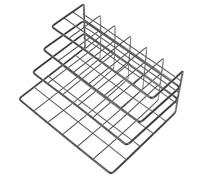 CALLARON Metal Desk Organizer Mail Sorter and File Holder, Small Black Iron Desktop Storage Rack Box for Office Letters and Documents