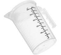 CALLARON Milk Jug with Lid 500ml Reusable Pp Plastic Measuring Cup with Scale and Handle, Easy to Clean Household Baking Cup for Precise Egg Mixing and Liquid Measurement in Baking