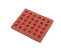 CALLARON Miniature Hexagon Brick Mold Mini Brick Mold Silicone Soft Silicone Material Realistic Modeling Red Color Withstand High Temperatures Versatile Application Landscape Building