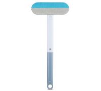 CALLARON Multifunctional Cleaning Brush Tool Sturdy Pp Material Dual Purpose Handheld Household Cleaning Tool with Hidden Detail Brush in Blue for Window Screen and Pet Hair Removal