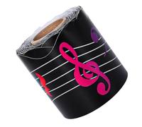 CALLARON Music Notes Bulletin Board Border Sticker 7.5cm X 5m Roll, Chalkboard Trim for Classroom Blackboard Decor, Self-adhesive Rolled Music Mark Border for School Display