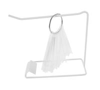 CALLARON Nail Art Color Display Sticks with Iron Stand and Fan Shaped Tips 50 Pieces for Salon Sample Presentation and Client Selection