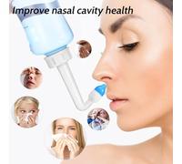 CALLARON Nasal Irrigation Wash Bottle 500ml with 40pcs Rinse Salt Sachets, Sinus Flush Device for Nasal Cleaning and Breathing Relief, Suitable for Sinus Care and Allergy Support
