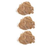 CALLARON Natural Jute Fire Starter 3pcs Large Twine Firelighters for Camping Bbq Tools Outdoor Survival Accessory Professional Flame Starter for Wild Camping and Hiking