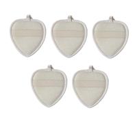 CALLARON Natural Loofah Exfoliating Bath Towel 5PCS Heart Shape Scrub Towel for Deep Cleansing for Adults in Shower or Bath