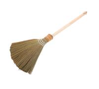 CALLARON Natural Whisk Broom for Floor Cleaning Corn Broom with Long Wooden Handle for Sweeping Courtyard, Garage, Lobby, Garden