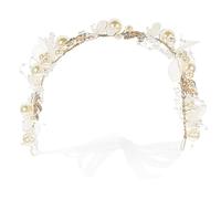 CALLARON Pearl Flower Design Bridal Headband Decorative Headdress for Weddings and Parties Durable Handmade Accessory for Bridesmaids Elegant Hair Jewelry for Various Occasions for Loved