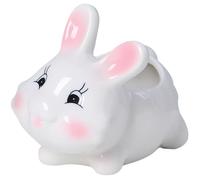 CALLARON Plant Pot Indoor White Rabbit Ceramic Planter Pot Small Bonsai Succulent Container for Desktop Home Office and Garden