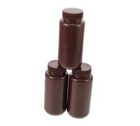 CALLARON Plastic Medicine Bottles Reagent Sample Containers 3pcs 500ml Dark Color Storage Bottles with Lids for Laboratory and Chemical Use