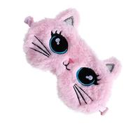 CALLARON Plush Cartoon Eye Mask for Soft Sleeping Blindfold with Elastic Band Light Blocking Ergonomic Design for Naptime and Design