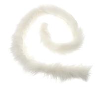 CALLARON Plush Faux Boa White Thick Fluffy Decoration Scarf for Women Wedding Christmas Halloween Party Accessory Warm and Trim