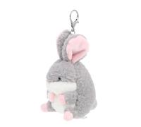 CALLARON Plush Keychain Pendant Adorable Grey Bunny Bag Charm for Keys Backpack Doll Ornaments Soft Material Beautiful Color and Fine Craftsmanship