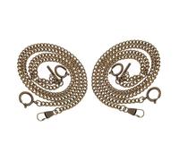 CALLARON Pocket Watch Chains for Men Metal Pocket Watch Chain Vintage Style Gold Securing Gentleman Daily Wear Weddings 39Cm with Secure O Link