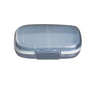 CALLARON Portable Medicine Organizer Small Lightweight Case with Tight Design for Travel Break Resistant Daily Storage Rock Grey