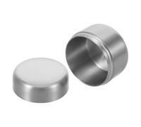 CALLARON Portable Stainless Steel Pill Organizer Compact Medicine Storage Box for Travel Pocket-Sized Airtight Round Container for Pills and Keepsakes