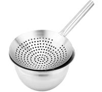 CALLARON Professional Oil Container Convenient Oil Container Colander Stainless Steel Fine Mesh Filter Soy Milk Residue Easy to Carry for Fried Chicken Shops