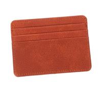 CALLARON PU Grain Business Card Holder Sleeve Protective Credit Id Card Case for Bank Stylish Brown Texture Practical Wallet